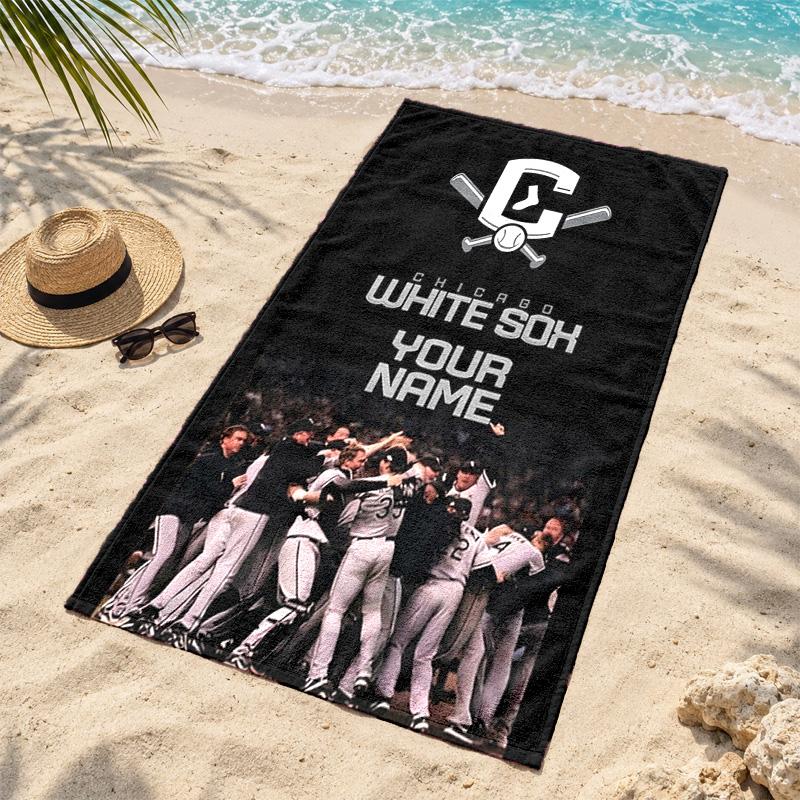 Chicago White Sox Custom Name Beach towels also serve as bath towels summer essential a musthave for the outdoors the beach and the pool