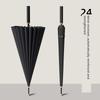 24-Rib Automatic Umbrella, Large Business Straight Umbrella, Double-Handle Factory-Printed Logo Advertising Long-Handle Umbrella