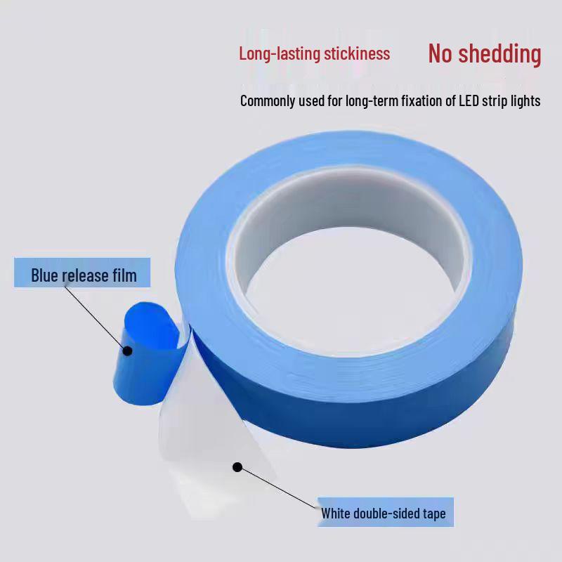 Blue Thermal Conductive Double-Sided Tape - High Temp Resistant Insulating LED Strip Light Bar Heat Dissipation
