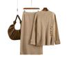 Fashion New Knitwear Skirt Suit Knitted Sweater and Skirt Suit Set