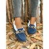 Autumn and Winter Plus Fluffy Metal Decoration One Pedal Warm Doudou Cotton Shoes Large Size Women's Shoes