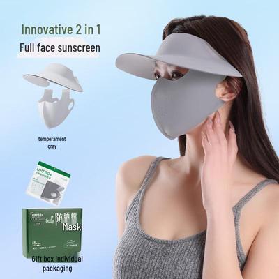 WEZHO Summer Sun Protection Face Mask with Detachable Visor