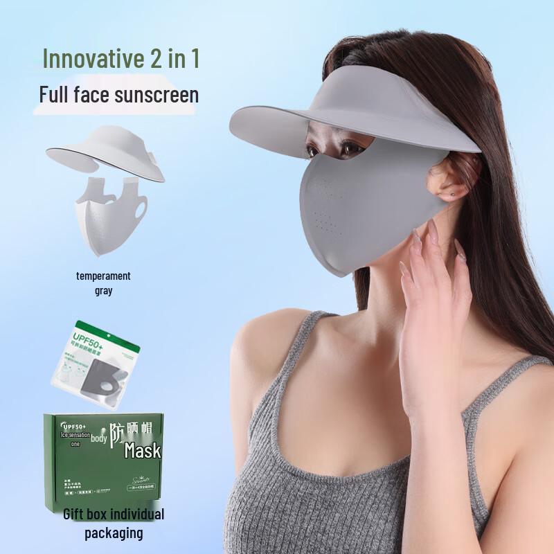 WEZHO Summer Sun Protection Face Mask with Detachable Visor