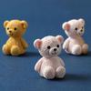 Mini Cartoon Animal Statue Funny Bear Ornament Creative Miniature Bear Figurines  Birthday Cake