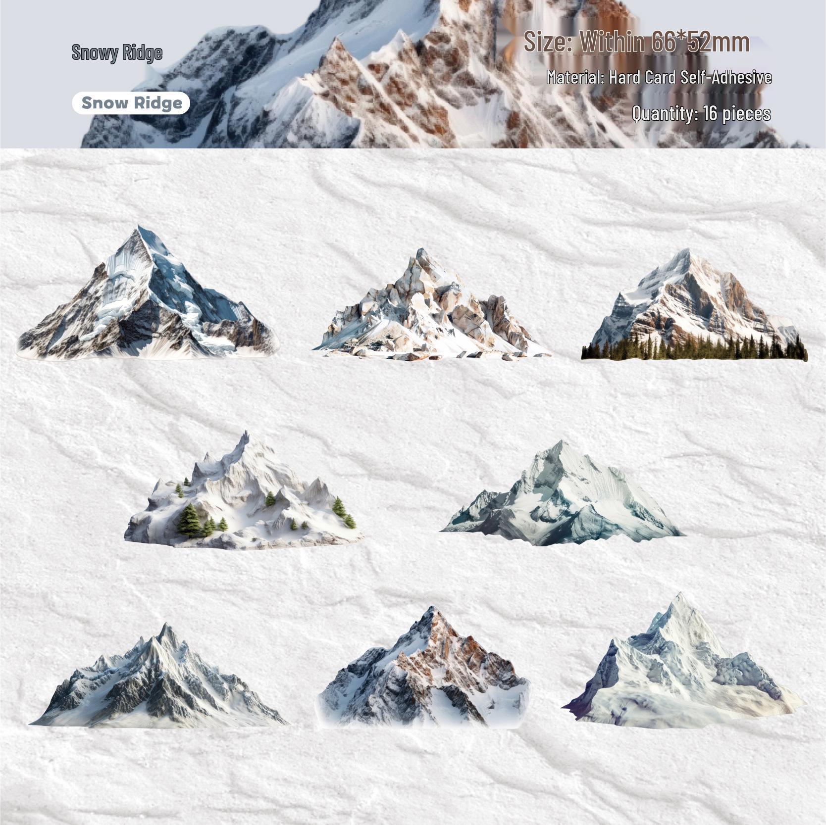 Ретро Серия Холмов Набор Стикер-Карт - 16 шт. для Ведения Дневника