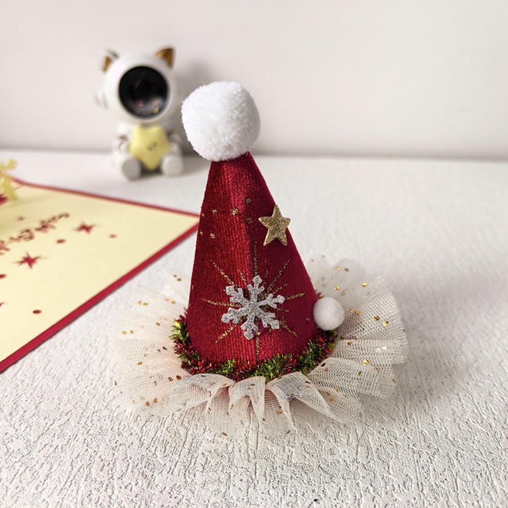 Bowknot Children Deer Antler Hair Clip Sequin Christmas Hat Headband Christmas Hat Hairpin  Girls