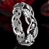 Huajie Thorny Retro Alloy Ring - Creative, Stylish, Literary Forest Design