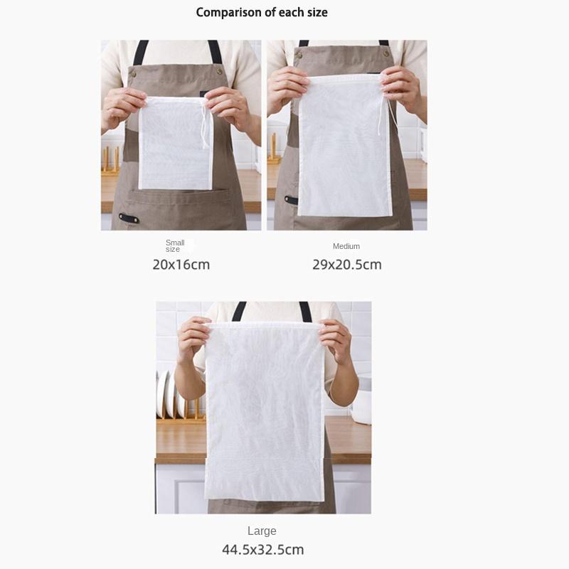 Sojamilch, Weinfilterbeutel, Nussmilchbeutel, Tee, Kaffee, Öl, Joghurt, Filternetz, Mesh, Küche, Lebensmittel, wiederverwendbare Nylon-Filterbeutel, Sieb