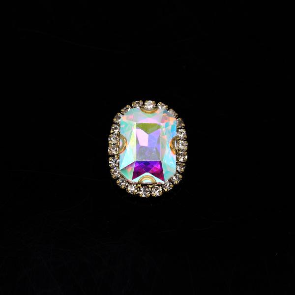 

Кришталеві скляні восьмикутні діамантові прикраси для волосся - декоративні аксесуари своїми руками 13x18mm