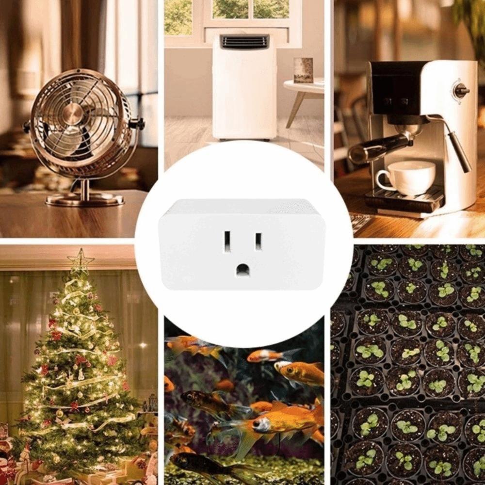 Remote Voice Control Mini WiFi Smart Plug 110-240V 10A US Plug US Smart Plug Overload Protection Remote Control