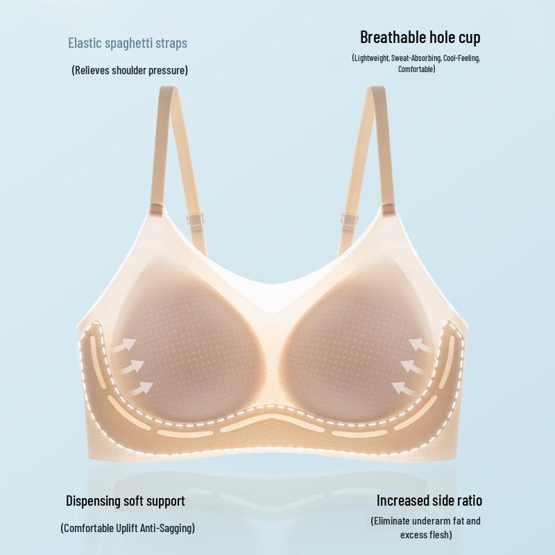 Ultra-Thin Seamless Ice Silk Summer Underwear Set: Cooling Bra, Vest & Mask.