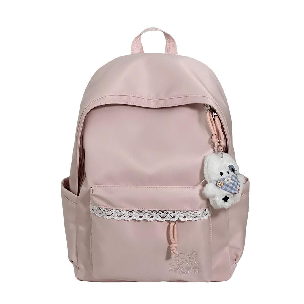 Schoolbag new bow decorative schoolbag female milk whirring cute girl heart lace princess wind travel small backpack
