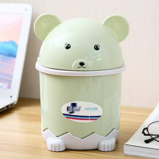Mini Pattumiera da Scrivania con Coperchio - Carino Contenitore per Piccoli Oggetti per Scrivania o Tavolino, Ideale per Spazi Piccoli