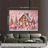 2D Background Cloth, 1 piece, Polyester Background Cloth for Gingerbread House and Sweet Candy World Scene