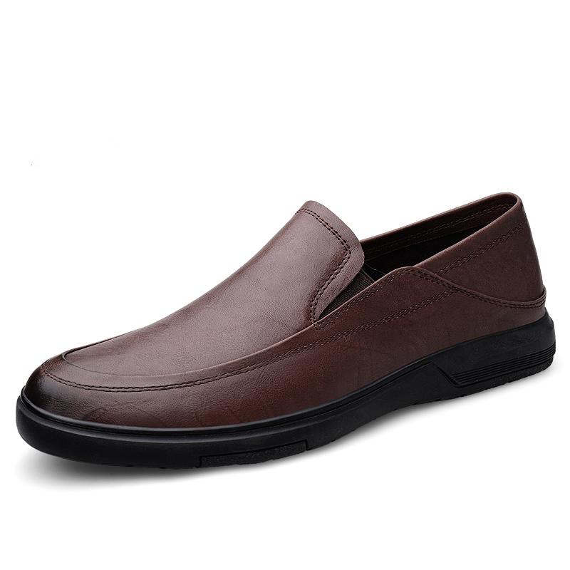 Men's Genuine Leather Casual Shoes Men Loafers Breathable Office Shoes Casual Men Designer Slip On Driving Shoes
