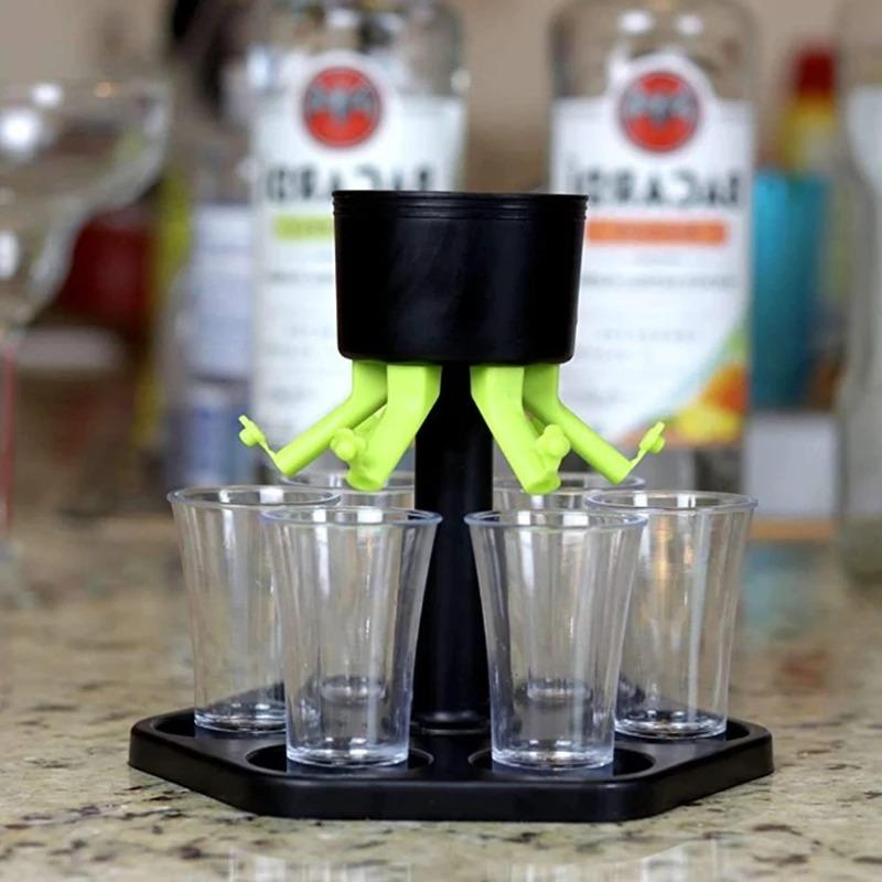 Hexagonal Liquor Dispenser Plastic Shot Glass Dispenser Alcohol Wine Dispenser for Parties