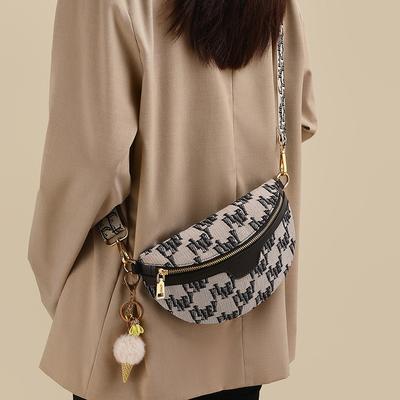 Women's Bag High-grade Sense Crossbody Bag Fashion Fanny Pack Chest Bag Canvas Underarm Bag