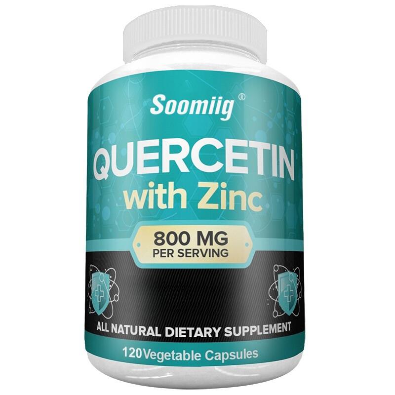 

Quercetin 800mg, Vegetarian Supplements With Zinc 25mg, 120 Capsules 120 Capsules