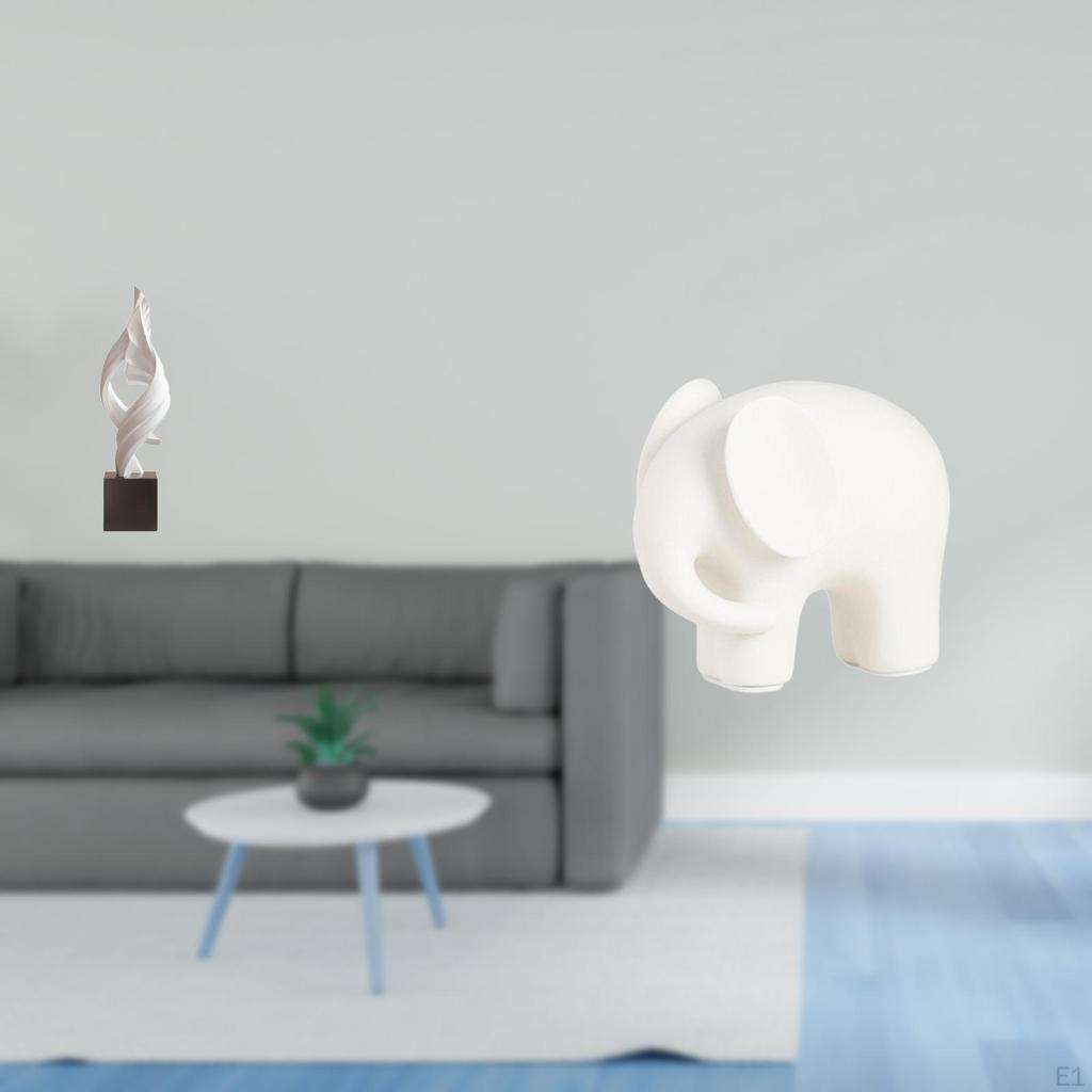 Abstract Figurine Elephant Statue Decorative Sculpture for House Office Tabletop Collectible