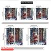 2pcs 2D flat printing Merry Christmas Curtains Santa Claus Christmas Gift Toys Polyester Without Electricity Spring Perfect for