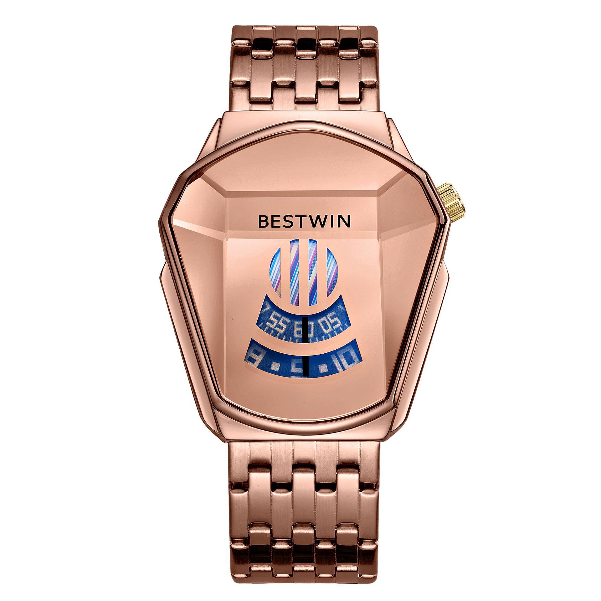

BESTWIN Diamond Alloy Quartz Watch for Men - Trendy Couple s Watch