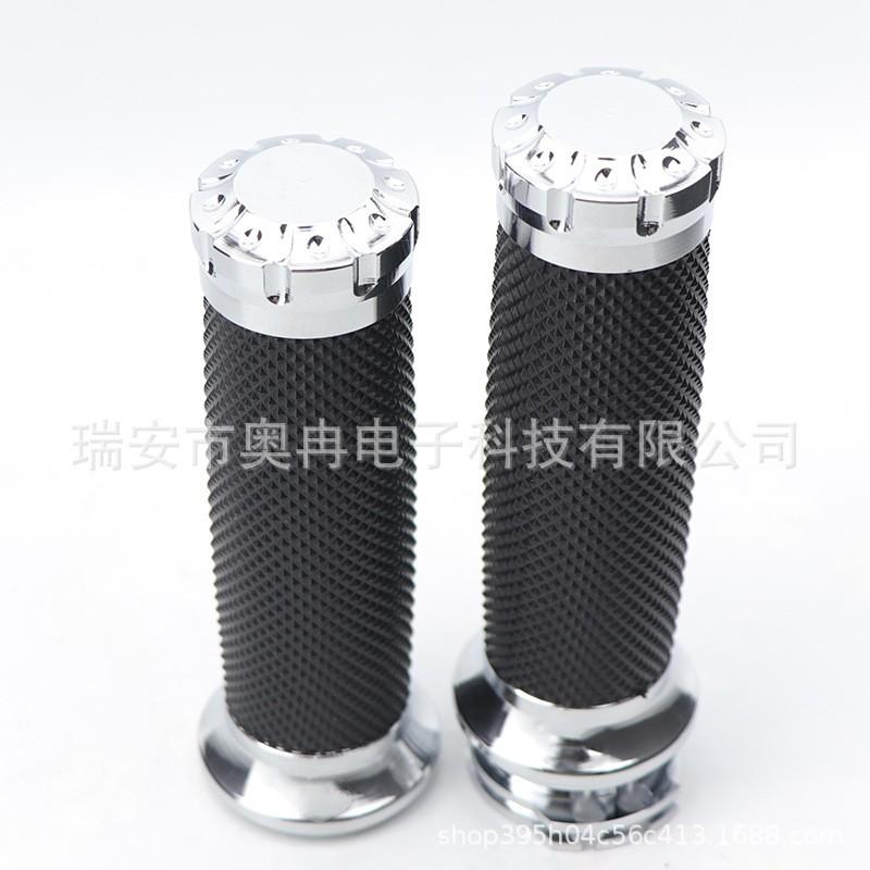 25mm Motorcycle Handlebar Grips Cover Tape Throttle Sleeve Aluminum Anti-Slip Wear-Resistant Classic Cafe Racer Chopper
