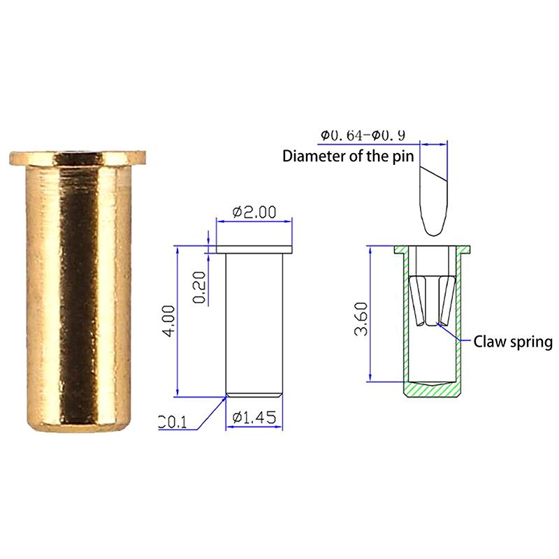 100Pcs Mechanical Keyboard And Mouse  Plug Socket For Mechanical Keyboard Pcb Soldering Reaming Pin Socket Parts