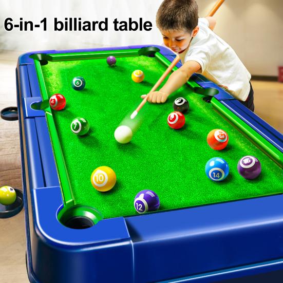 6-In-1 Mini Billiards Table Game 2 To 4 Players Parent-children Interactive Simulated Pool Table