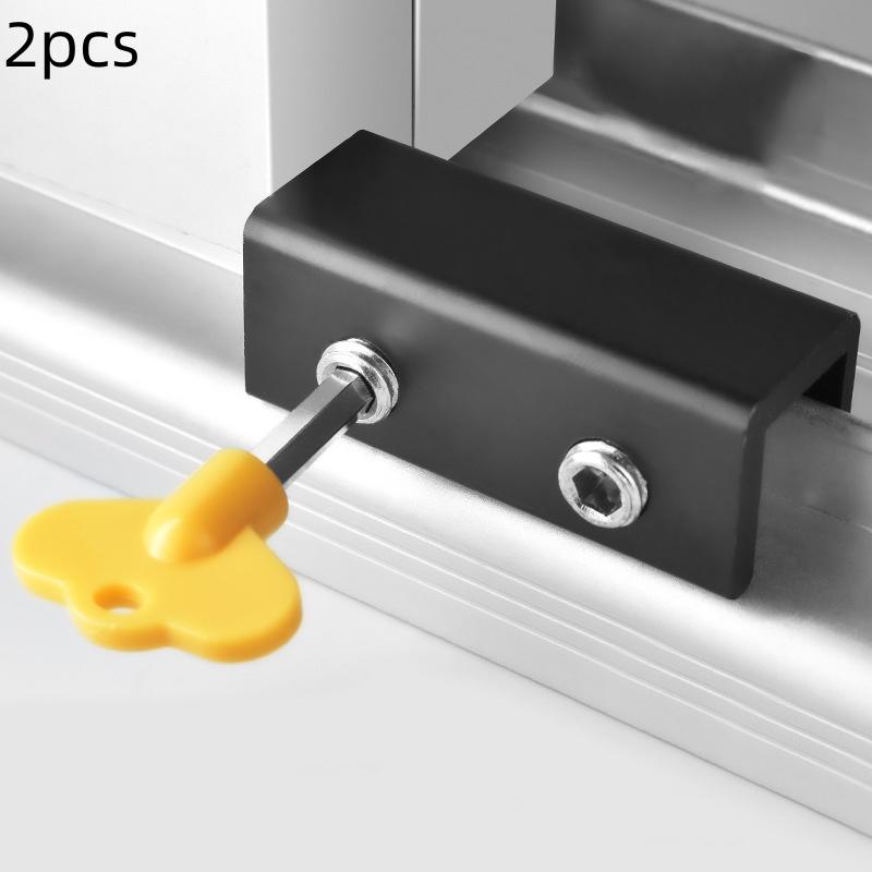 Window Safety Lock Buckle Double Hole Inner Diameter 16mm Non Perforated Anti-theft Lock Safety Protection Locks
