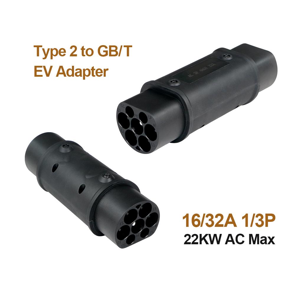 GOODCELL Type2 Male/Famale Plug for Electric Car Accessories GBT 16A 32A 1/3P EV Charging Plug EVSE Charger