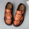 Sandals Shoes Men's Genuine Leather Summer Anti-slip Breathable Hollow Outdoor Sports Beach Shoes Casual Sandals