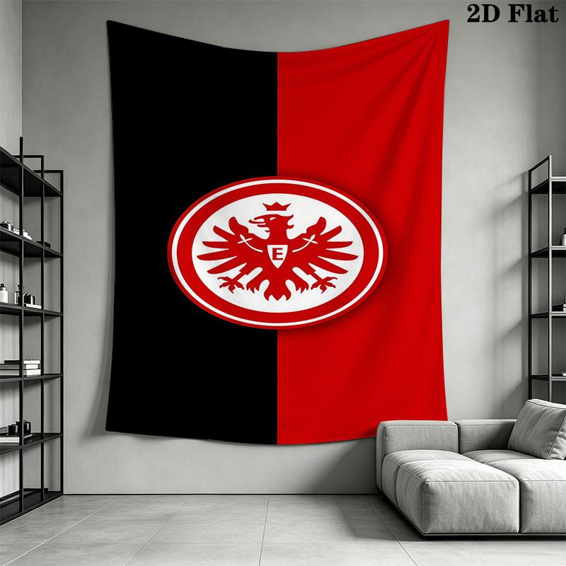 Eintracht Frankfurt Logo Wandbehang Bedruckte Stoffdecke Dekorative Wandteppiche für Schlafzimmer Wohnzimmer Heimdekoration
