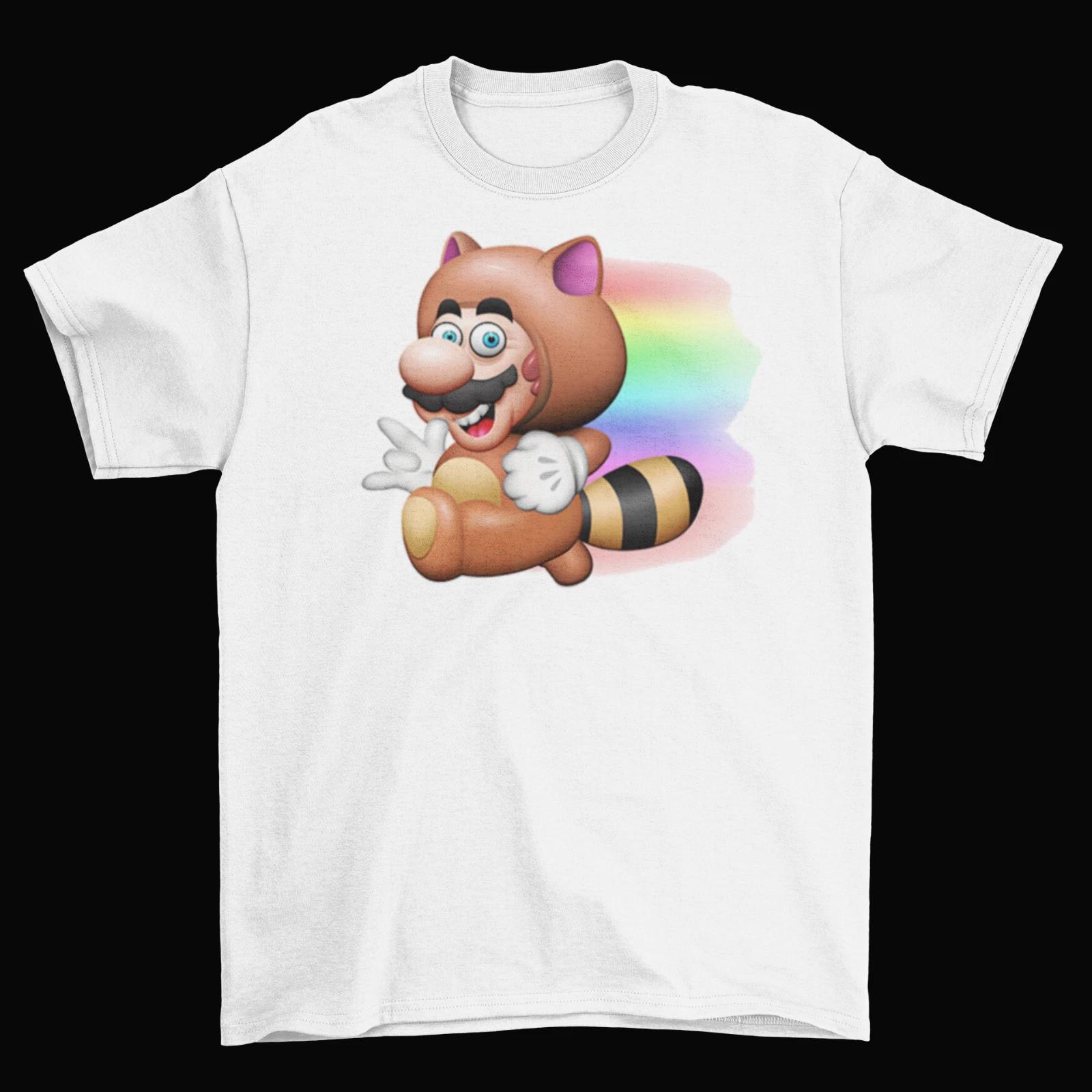 Super Mario Tanooki T-Shirt Unisex Adult Sizes Raccoon Nintendo Switch Game New XL