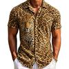 Homewear Men's Shirts Beast Wolf Tiger Leopard Printed Short Sleeved Shirts Summer Men's and Women's Fashion Holiday Shirt