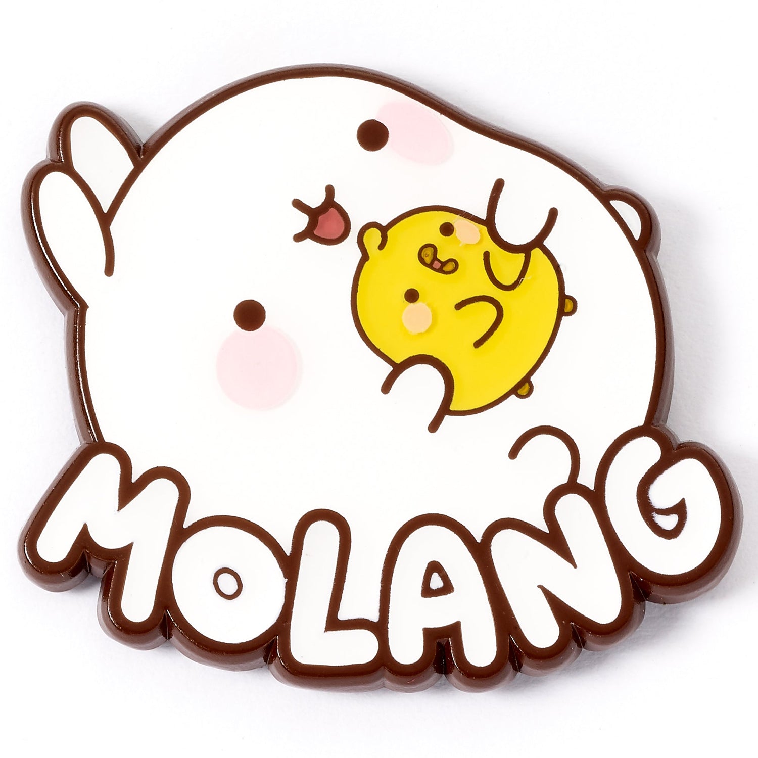 Carat Argento Spillo, Molang And Piu Piu Logo Pin Badge, - Immagine 3