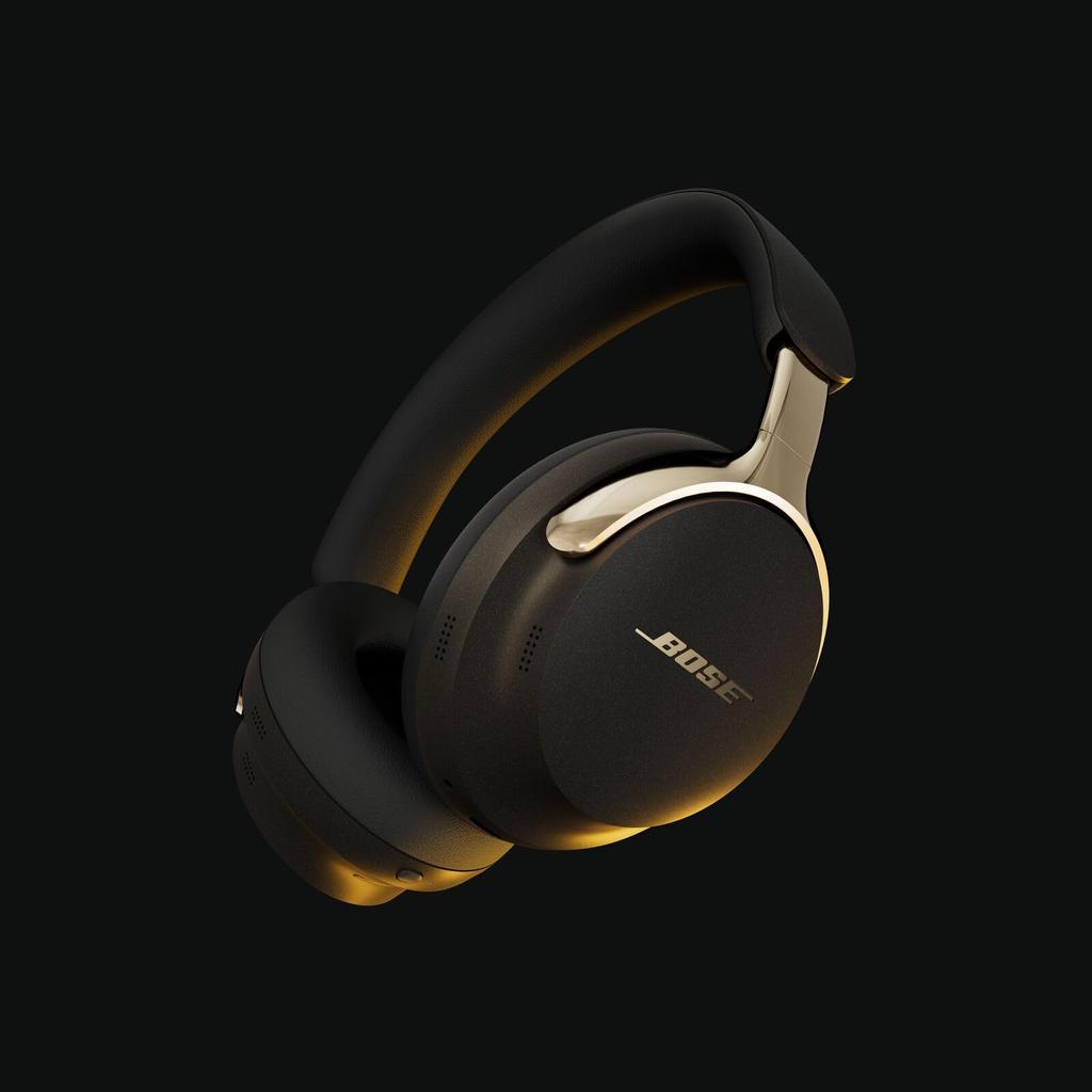 BOSE QuietComfort Ultra Słuchawki LE 2. Generacji Bezprzewodowe Nauszne Redukcja Szumów Bluetooth Mikrofon 30H Szybkie Ładowanie Pustynne Złoto