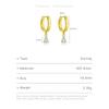 ANDYWEN 925 Sterling Silver Hoop Earrings 18K Gold Plated Earrings Drop Cubic Zirconia pendant Earrings Women Fine Jewelry