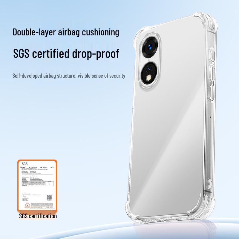 OPPO A58 Transparent Anti-Drop TPU Airbag Phone Case