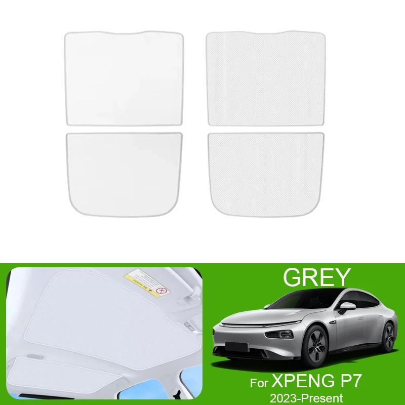 Car Sunroof Sunshade Cover For XPENG P7 2023-Present Colorful Ice Nano Heat Insulation Skylight Anti-UV Auto Accessories