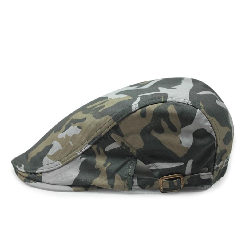 Men's Camouflage Print Beret - Spring/Summer Outdoor Sun Protection Hat