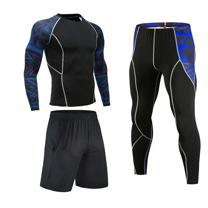 Men's Quick-Dry Sports Set: Long Sleeve Tights & Basketball Training Suit