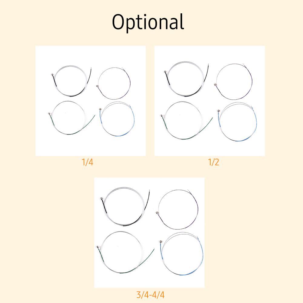 4 PCS Violin Strings for 3 4 4 4 Violins Magnesium Aluminum Wound Universal Full Set (G D A E) Fiddle String