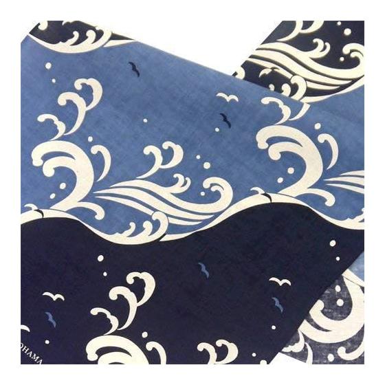 Hamamonyo Tenugui: Hamanami - A Vibrant, Playfully Designed Tenugui from Yokohama's Textile Brand, Dyed with Traditional Japanese Dyeing Techniques