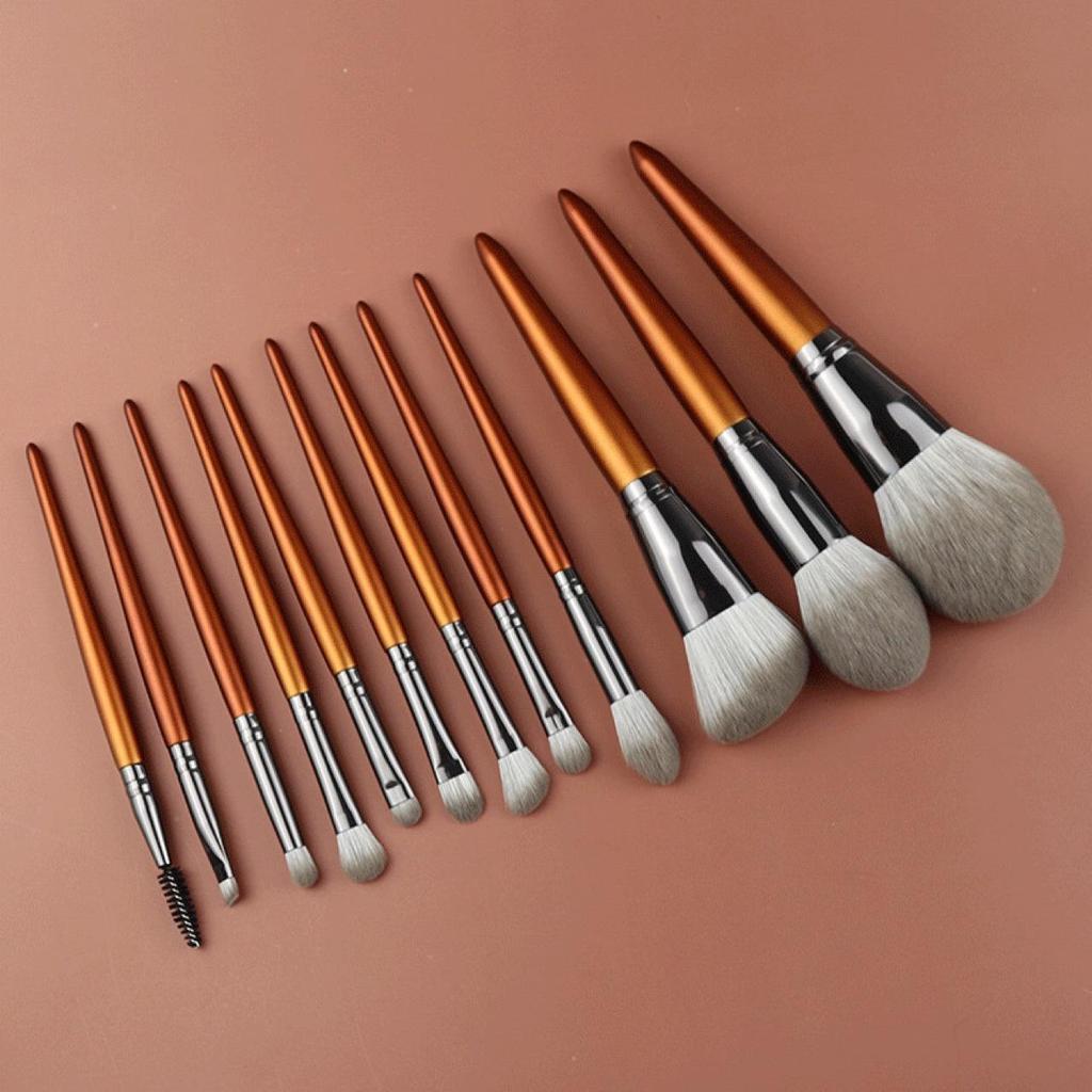 Fancy Coincidence 12-Piece Makeup Brush Set: Super Soft Powder, Eyeshadow, Line & Highlight Brushes