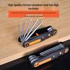Hexagonal Folding Screwdriver & Hex Key Set: Multifunctional Bicycle Repair Tool Wrench