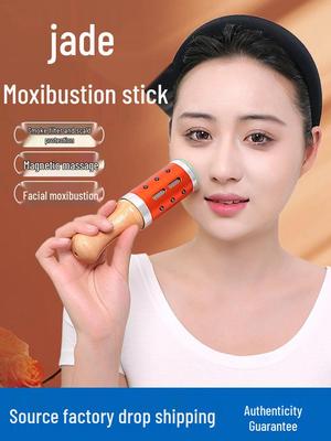 Jade Magnetic Bead Moxibustion Facial Roller Stick