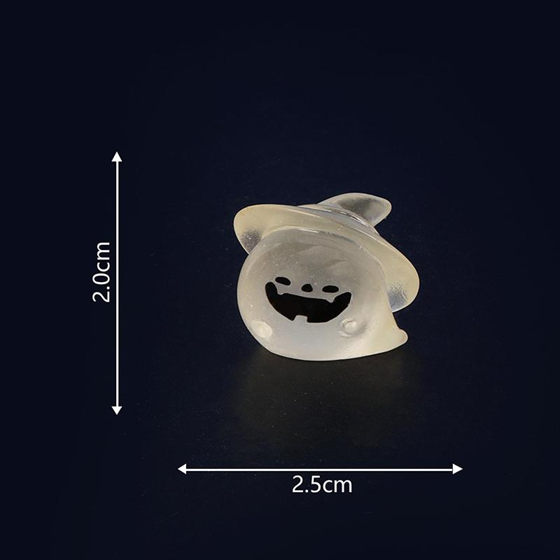 Cartoon Noctilucent Halloween Pumpkin Ghost Small Ornaments Creative Resin Crafts Creative Model DIY Home Decoration Accessories
