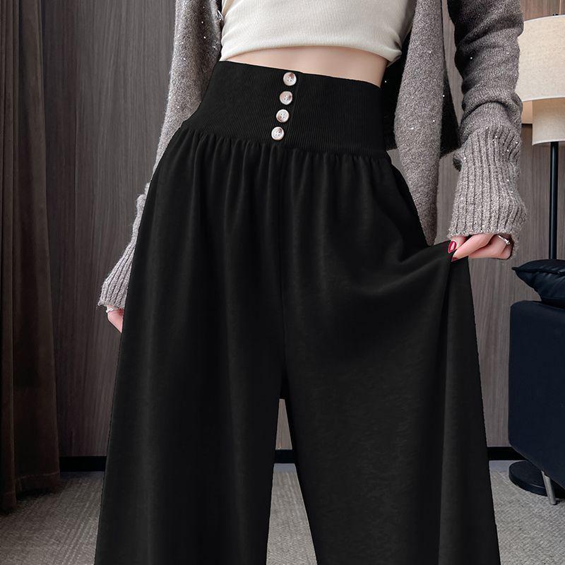

150 Wide Leg Loose High-End Drape Pants - Spring/Autumn Women s Floor-Length Slimming Style 4XL