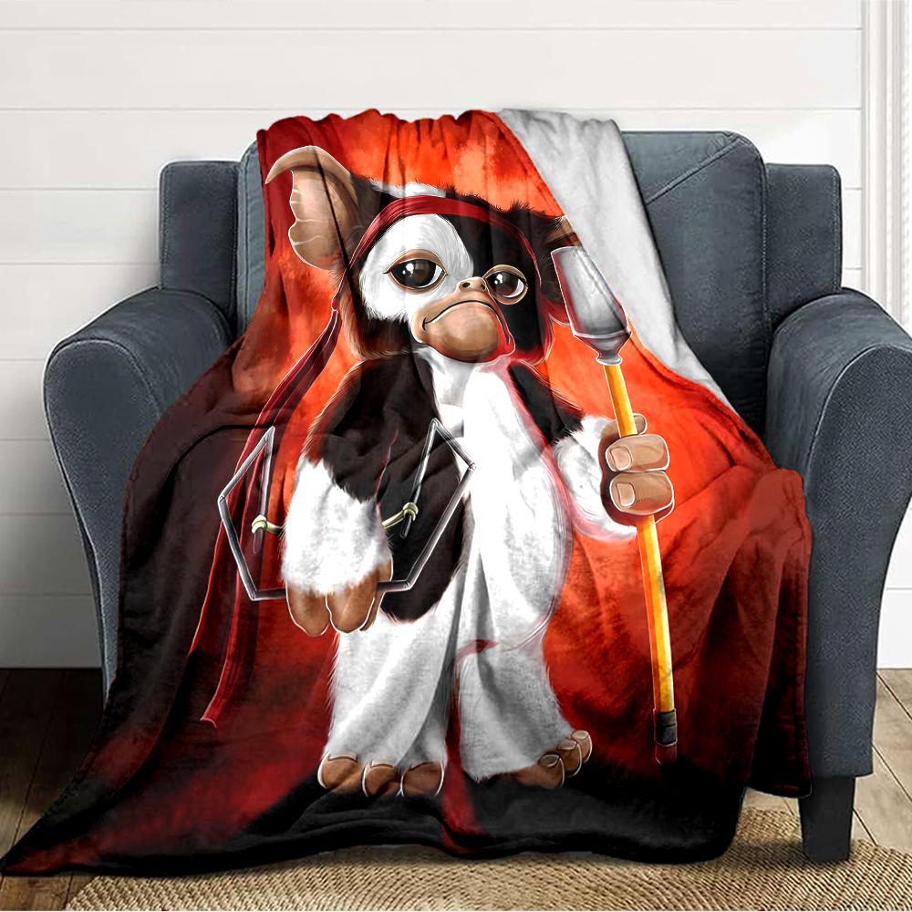 1pc Gremlin2 Blanket, Gift, for Men and Women, Soft Blanket, Good for Sofa Bed Couch Travel, Lightweight Flannel Blanket