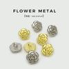 10 Stück 11mm Gold Silber Metall Rose Blume Knöpfe DIY Nähen Damenbekleidung Knopf